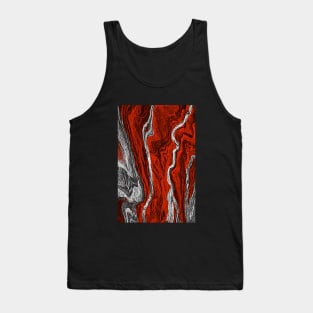 Marble red Tank Top